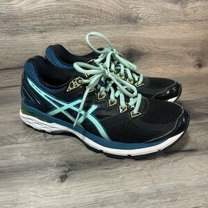 ASICS GT-2000 Women's Black Green Low Top Lace Up Athletic Running Shoes 8.5